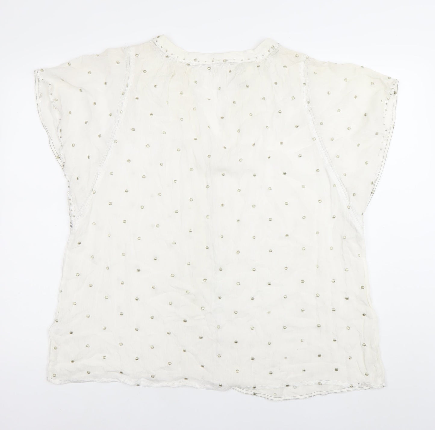 Womens UK Size XL Monsoon White Tunic Blouse