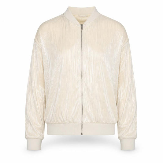 ZARA Women Ivory Bomber Jacket Size 10 Lightweight Casual