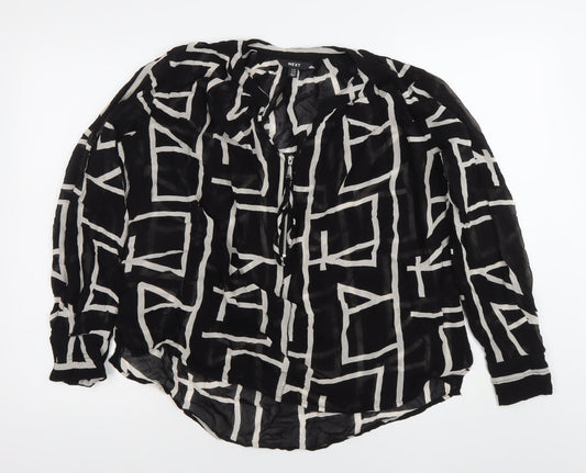 Womens UK Size 16 NEXT Black Tunic Blouse