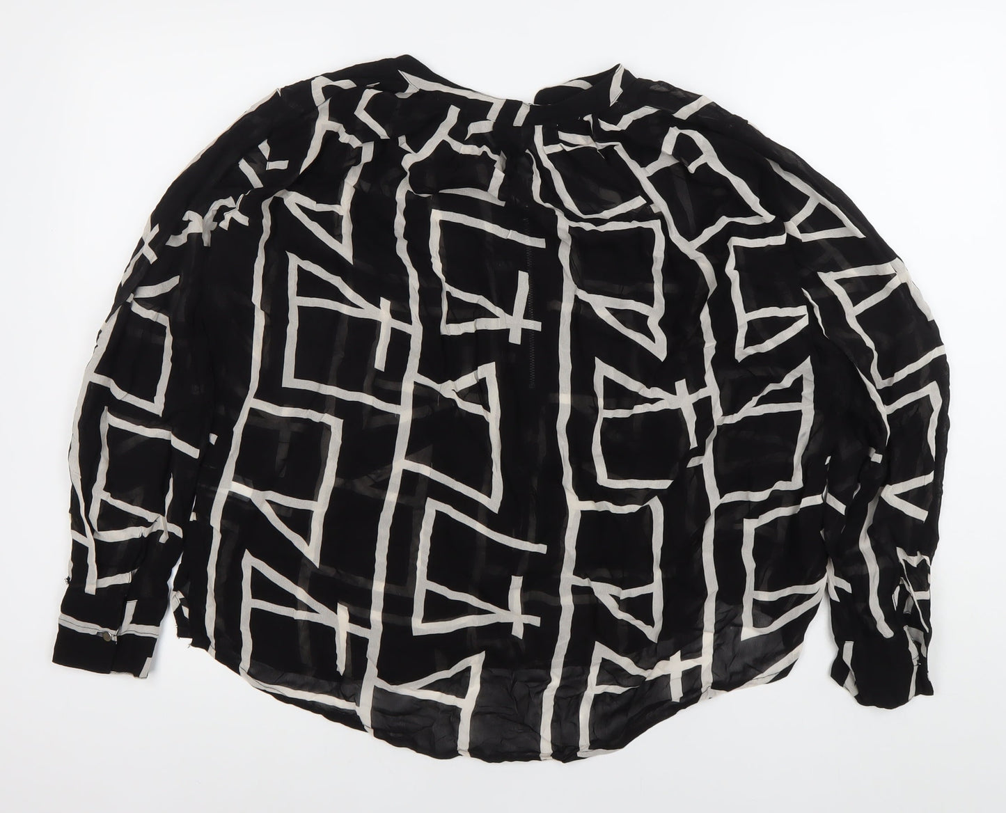 Womens UK Size 16 NEXT Black Tunic Blouse