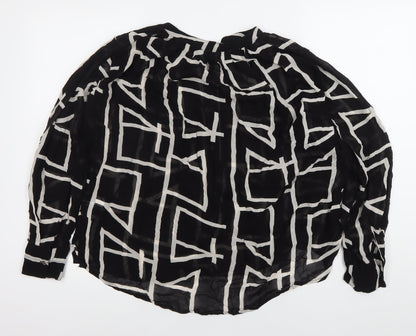 Womens UK Size 16 NEXT Black Tunic Blouse