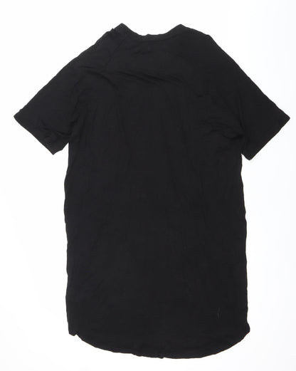 Monki Women’s Black Short Sleeve T-Shirt Dress Size S Crew Neck