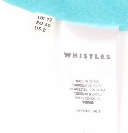 Whistles Women’s Blue Size 12 A-Line Sleeveless Cut Out Dress