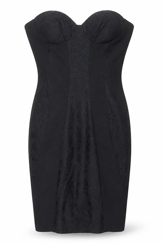 Kardashian Kollection Women’s Black Strapless Bodycon Dress Size 10