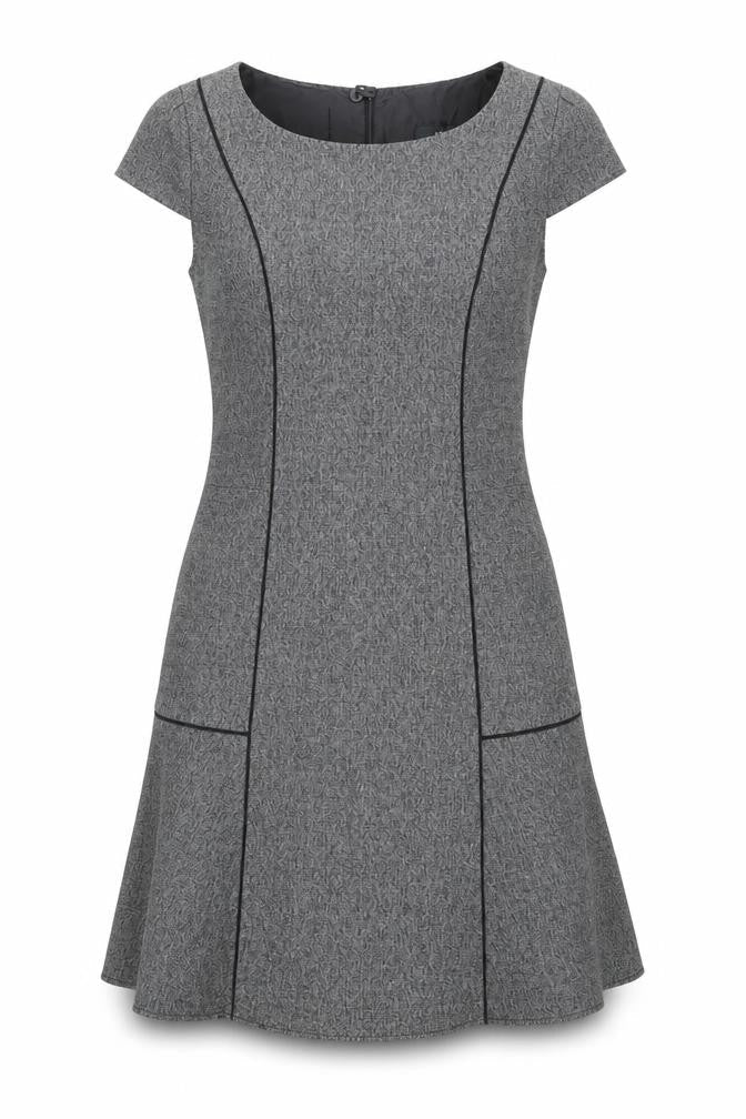 Next Women’s Grey Sheath Work Dress Size 12 Knee Length Stretch
