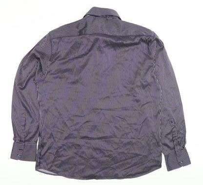Mens UK Collar Size L Parx Smart Purple  Dress Shirt