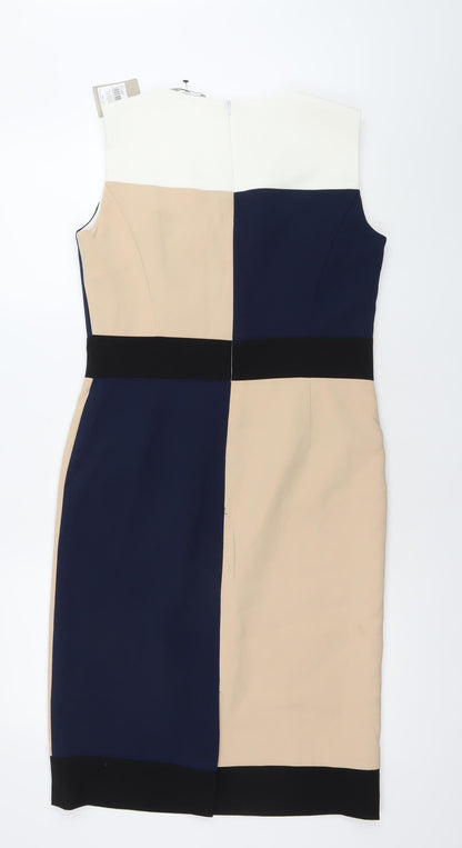 Tu Women’s Multicoloured Size 12 Sheath Knee Length Dress