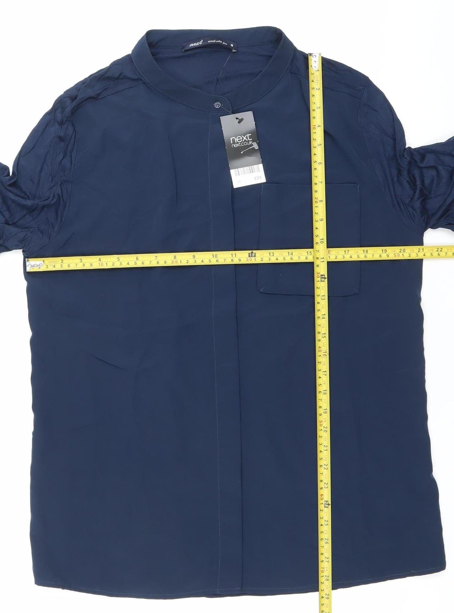 Womens UK Size 18 NEXT Blue Basic Button-Up