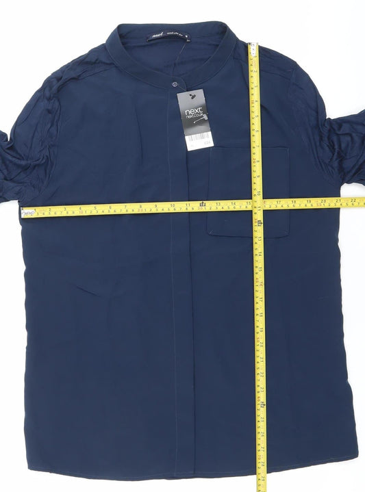 Womens UK Size 18 NEXT Blue Basic Button-Up