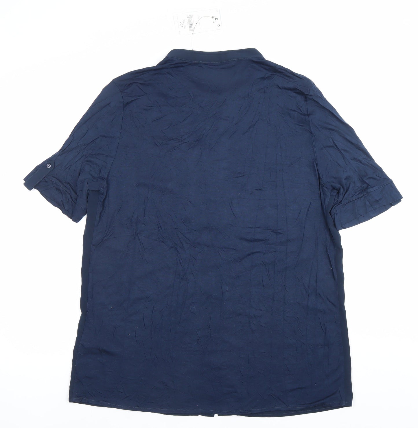 Womens UK Size 18 NEXT Blue Basic Button-Up