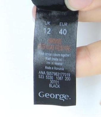 George Women’s Black Size 12 Wide Leg Off Shoulder Jumpsuit