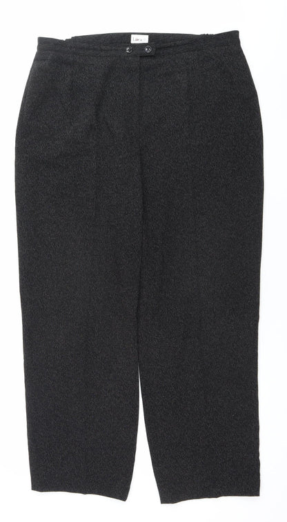 Womens UK Size 18 Libra Regular Fit BusinessCasualWorkwear Black Trousers