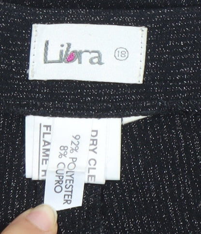 Womens UK Size 18 Libra Regular Fit BusinessCasualWorkwear Black Trousers