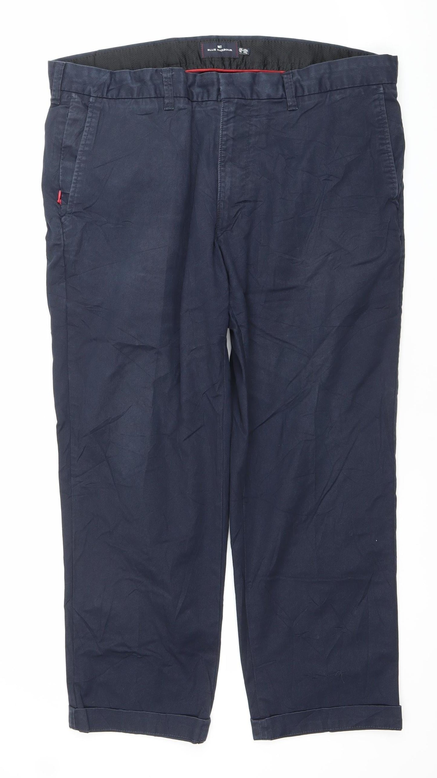 Marks and Spencer Blue Harbour Men's Blue 40W 29L Chino Trousers