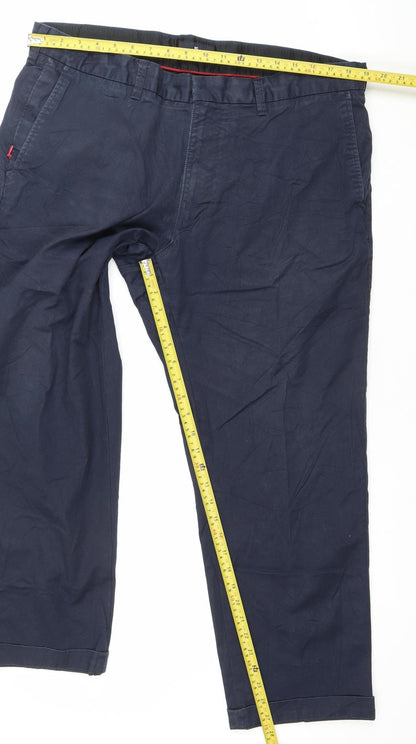 Marks and Spencer Blue Harbour Men's Blue 40W 29L Chino Trousers