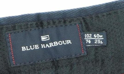 Marks and Spencer Blue Harbour Men's Blue 40W 29L Chino Trousers