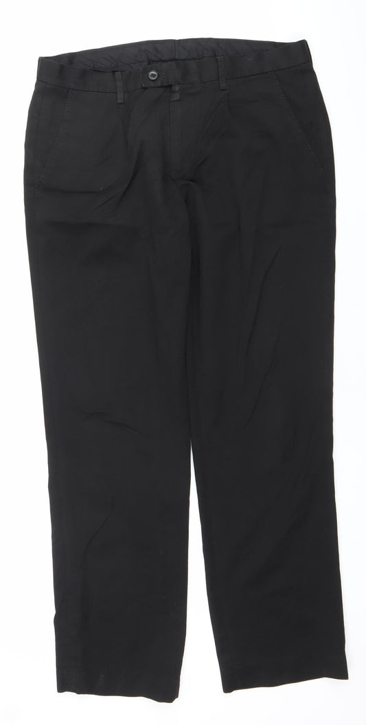 Tailor & Cutter Men’s Black 34W 31L Regular Fit Dress Pants