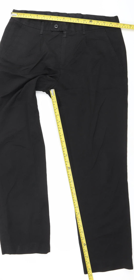 Tailor & Cutter Men’s Black 34W 31L Regular Fit Dress Pants