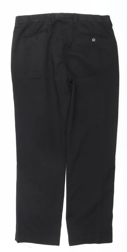 Tailor & Cutter Men’s Black 34W 31L Regular Fit Dress Pants
