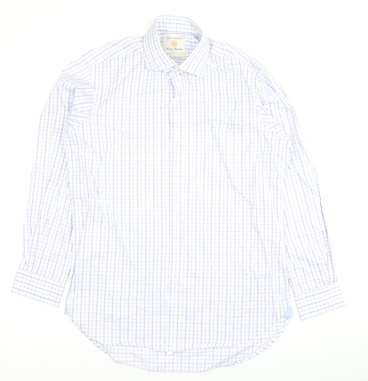 Mens UK Collar Size 15.5 Brook Taverner Smart Multicoloured  Dress Shirt
