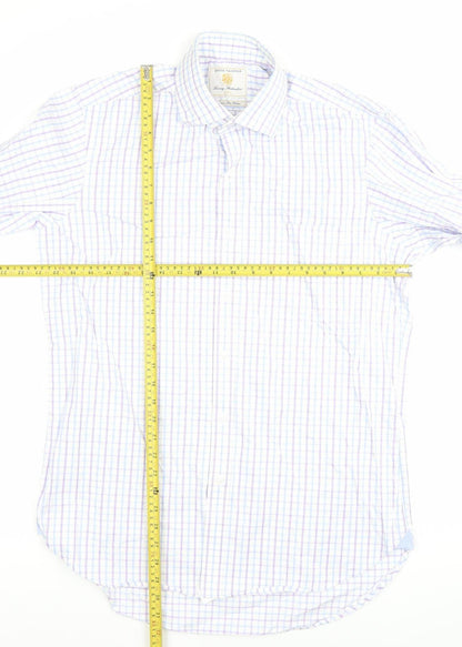 Mens UK Collar Size 15.5 Brook Taverner Smart Multicoloured  Dress Shirt
