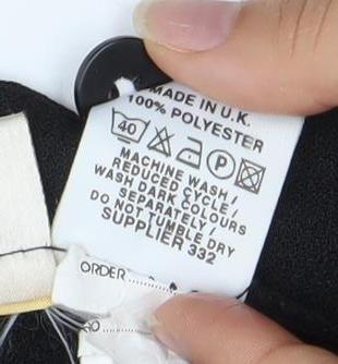 Bon Marche Womens Black Size 18 Pleated Straight Trousers