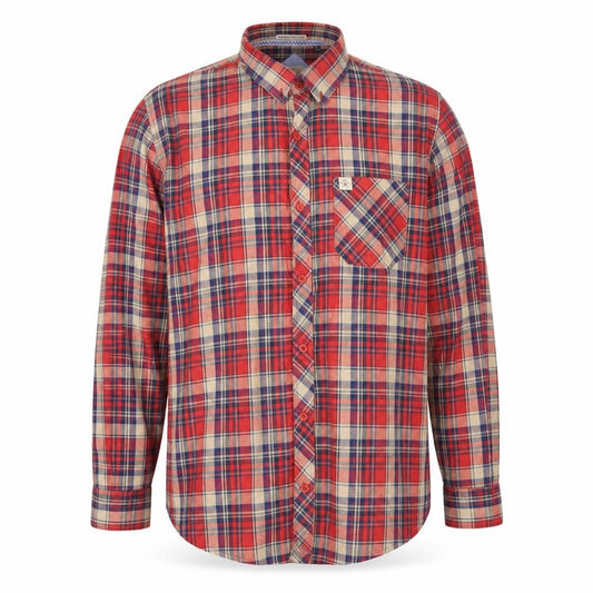 Beverly Hills Polo Club Men’s Red Plaid Cotton Long Sleeve Shirt XL