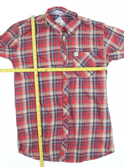 Beverly Hills Polo Club Men’s Red Plaid Cotton Long Sleeve Shirt XL