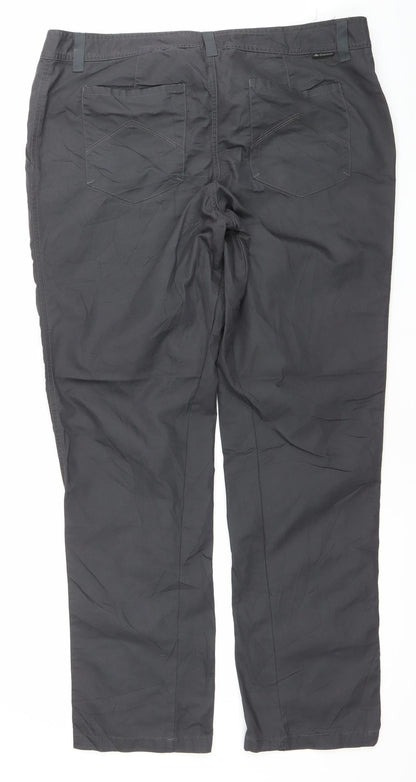 Decathlon Mens Black XL Trousers 37W 32L Lightweight Casual