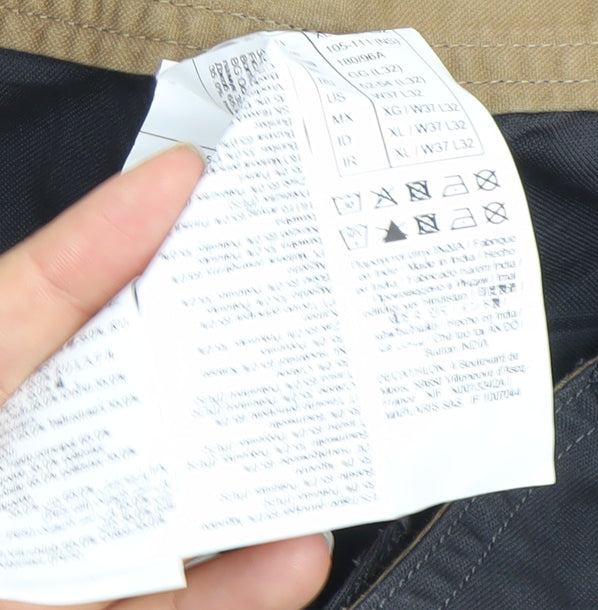 Decathlon Mens Black XL Trousers 37W 32L Lightweight Casual