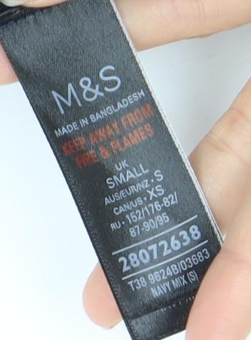 Womens UK Size S Marks and Spencer Blue Tunic Jumper