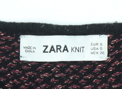 Zara Women’s Multicoloured Knit Shift Dress Size 8 Long Sleeve