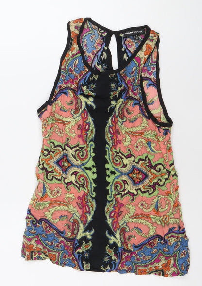 Womens UK Size 8 Warehouse Multicoloured Camisole Tank
