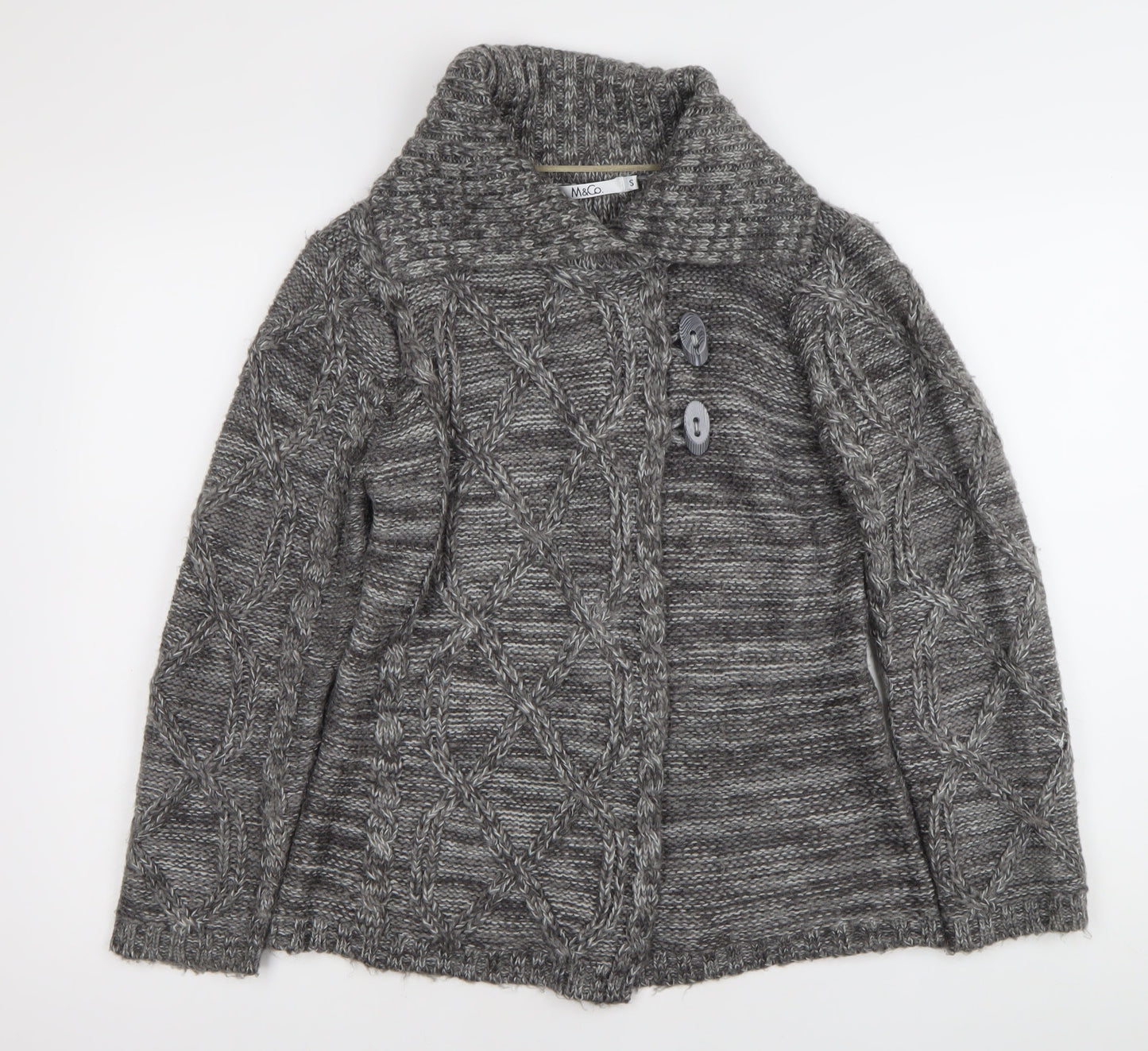 Womens UK Size S M&Co Grey Cardigan Jumper