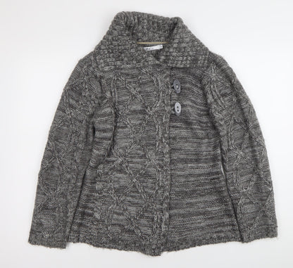 Womens UK Size S M&Co Grey Cardigan Jumper