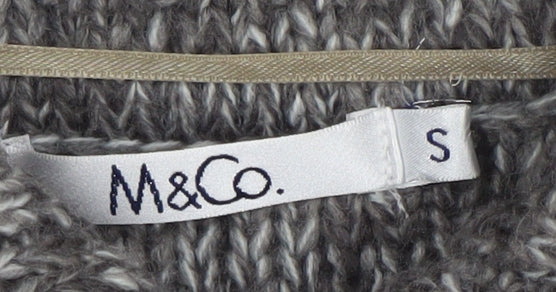 Womens UK Size S M&Co Grey Cardigan Jumper
