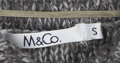 Womens UK Size S M&Co Grey Cardigan Jumper