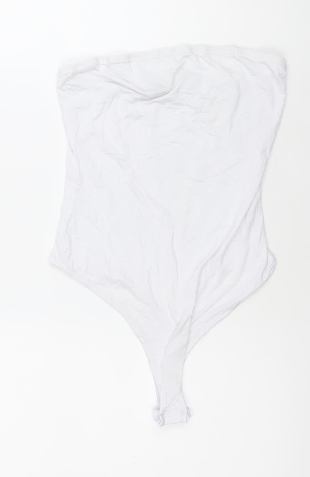 PrettyLittleThing Women’s White One Shoulder Bodysuit Size 10