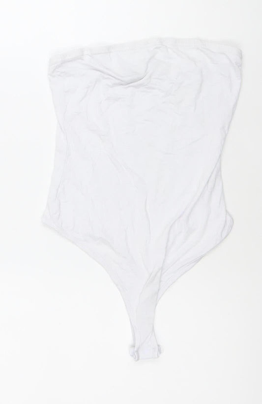 PrettyLittleThing Women’s White One Shoulder Bodysuit Size 10