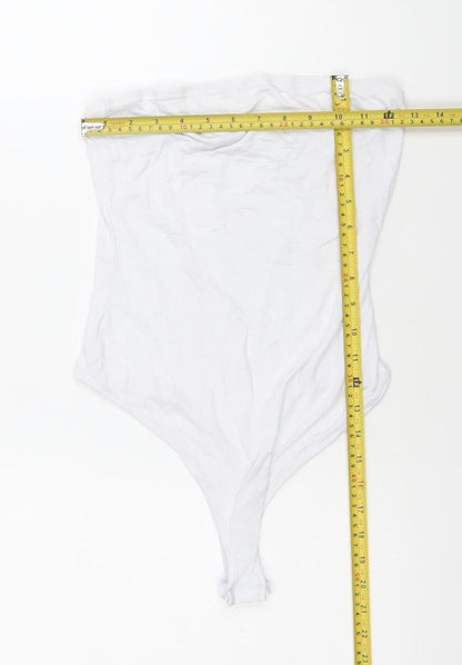 PrettyLittleThing Women’s White One Shoulder Bodysuit Size 10