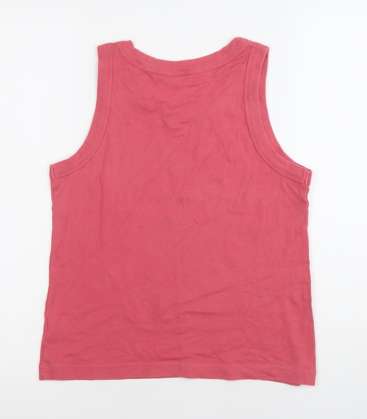 Womens UK Size L Jeff & Co Pink Basic Tank