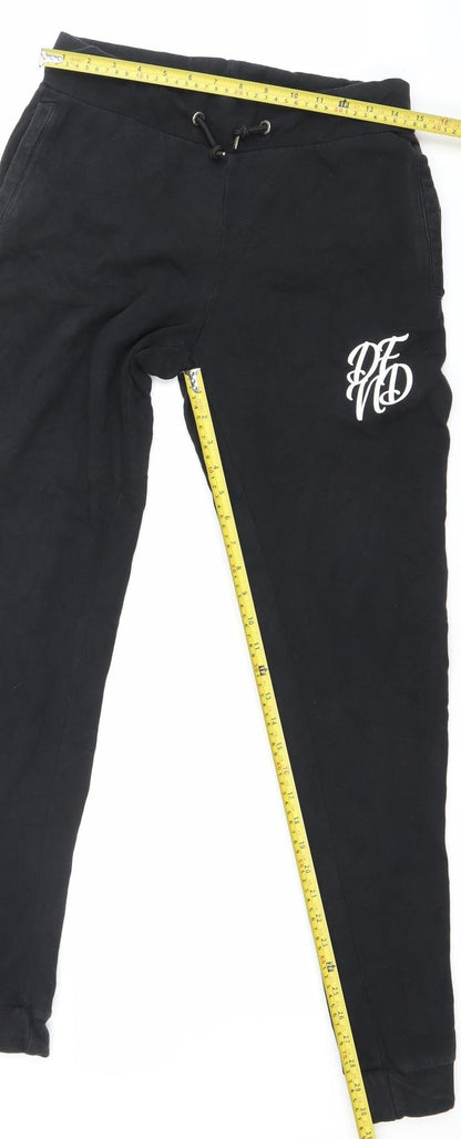 DFND Men’s Black Jogger Trousers Medium Fleece Cotton Blend