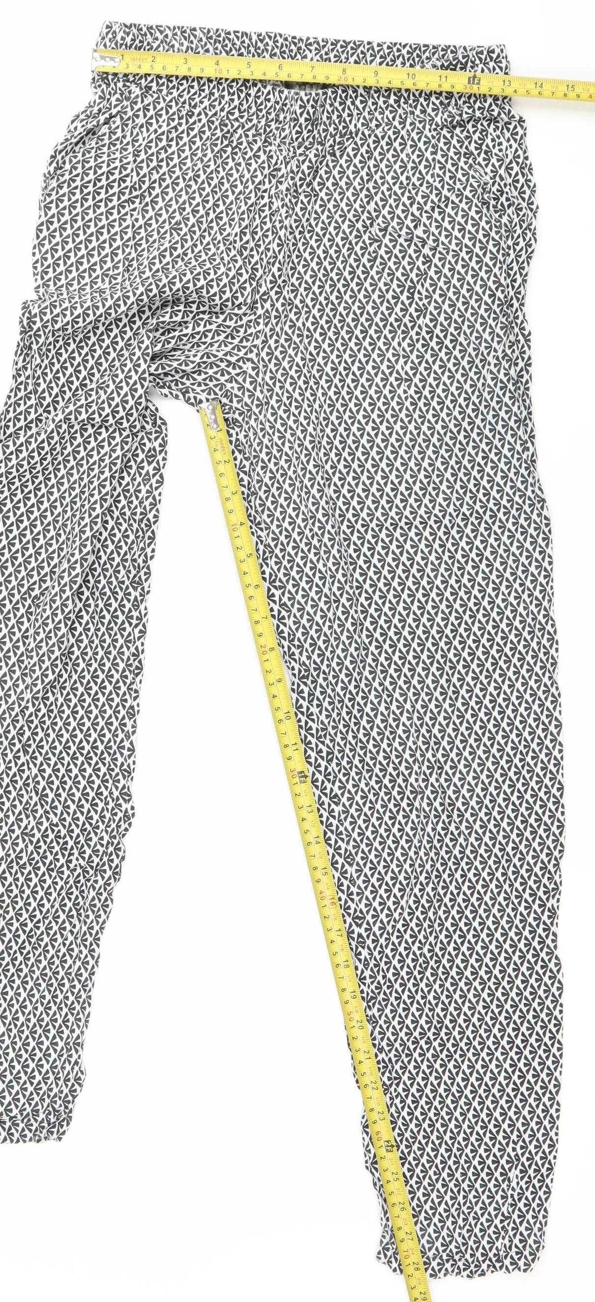 Womens UK Size 8 Intuition Regular Fit CasualTravel Multicoloured Trousers