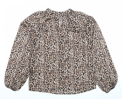 Womens UK Size 10 M&Co Multicoloured Classic Blouse