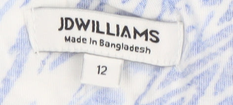 Womens UK Size 12 JD Williams Blue Tunic Blouse