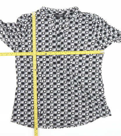 Womens UK Size S Cerulean Collection Black Tunic Button-Up