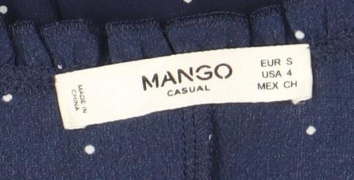 Womens UK Size S Mango Blue Camisole Tank