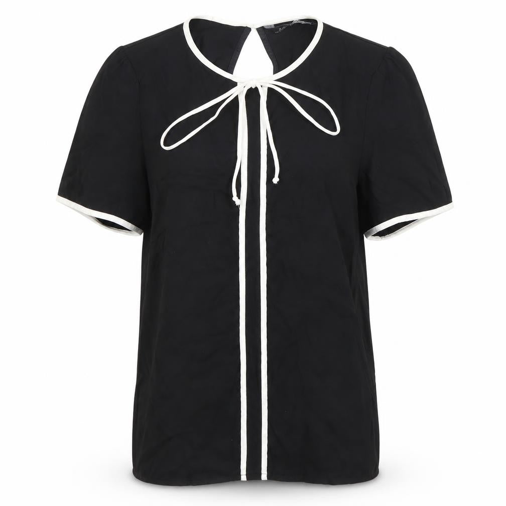 Womens UK Size L Zara Black Tunic Blouse