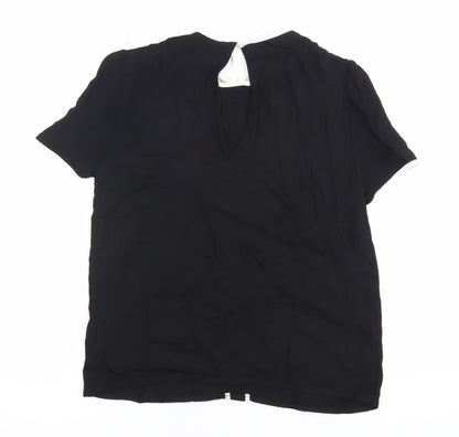 Womens UK Size L Zara Black Tunic Blouse