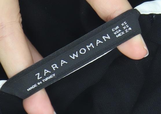 Womens UK Size L Zara Black Tunic Blouse